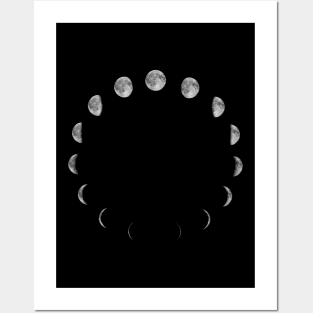 Moon phases Posters and Art